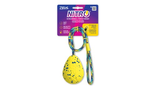 Zeus Nitro - Weighted Slinger with Rope - Vibrant Yellow and Blue - 9.2cm, bild 3
