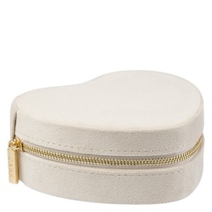 DARK Velvet Heart Jewellery Box Sand
