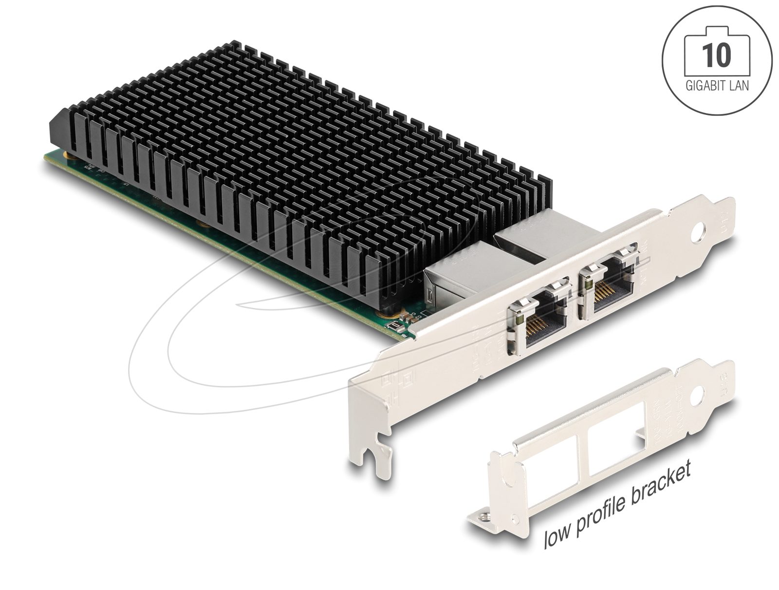 Delock Intel X540, PCI-E 2.0 x8, 2x10Gbe, kylfläns, bild 3