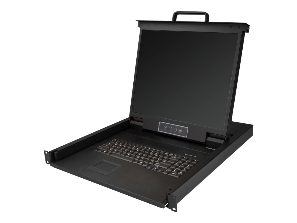 StarTech Rackmonterad KVM-konsol - 1-ports VGA KVM med 19-tums LCD-skärm för serverrack - Universell 1U LCD KVM-låda med kablar och hårdvara - USB-support - 50 000 MTBF - KVM-konsol - USB - 19 - kan monteras i rack - 1280 x 1024 - 250 cd/m² - 1000:1 - VGA - svart - 1U