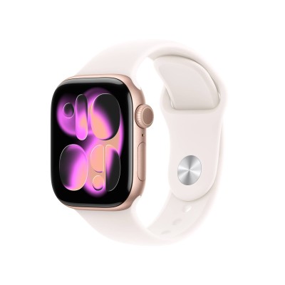 Apple Watch Series 11 GPS 42 mm roséguld aluminum, rosé sportband - S/M