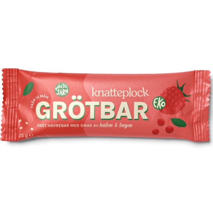 Knatteplock Grötbar- Hallon/lingon, 25 g
