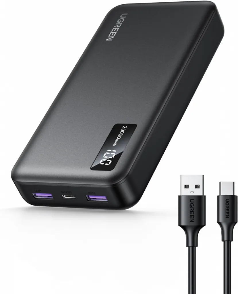 UGREEN Two-Way Snabbladdning Powerbank 20000 mAh - Svart, bild 2
