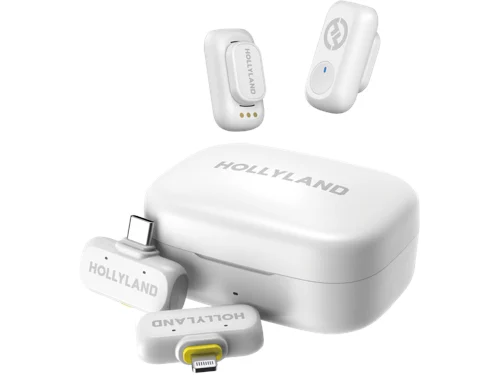 Hollyland LARK A1 Combo Wireless Mic System USB-C RX + Lightning RX, white, bild 2
