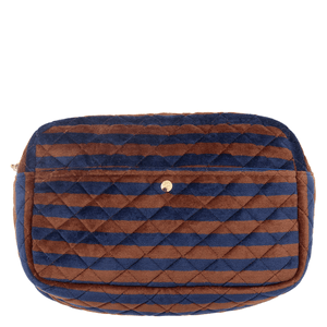 Fan Palm Beauty Bag Medium Blues & Stripe Medium Blues & Stripe Medium
