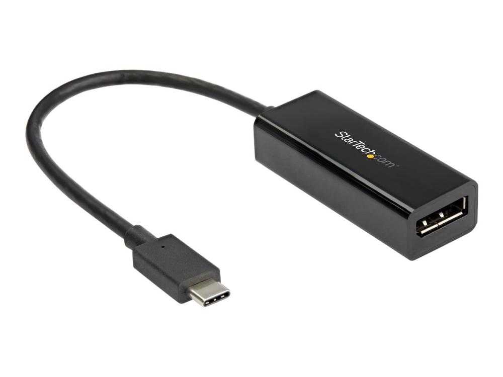 StarTech.com USB C to DisplayPort Adapter, 8K/5K/4K USB Type C to DP 1.4 Alt Mode Video Converter, HBR3/DSC/HDR, 8K 30Hz, Thunderbolt 3 Compatible DisplayPort 1.4 Monitor Display Adapter - 8K USB-C to DP Adapter (CDP2DP14B) - DisplayPort-adapter - USB-C (hane) till DisplayPort (hona) - Thunderbolt 3/DisplayPort 1.4 - stöd för 1080p, 4K120Hz stöd, 8K60 Hz (7680 x 4320) stöd, 5K60Hz stöd - svart
