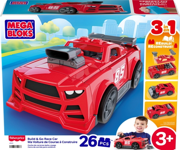 MEGA Bloks Build & Go Race Car 26 Delar