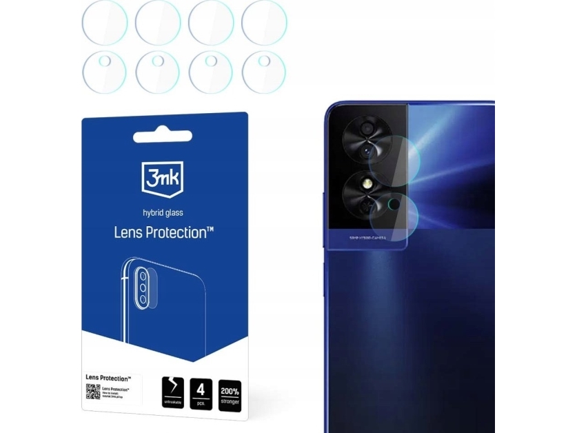 3MK hybridglas för kameramodul Lens Protect TCL 50 SE [4-pack]