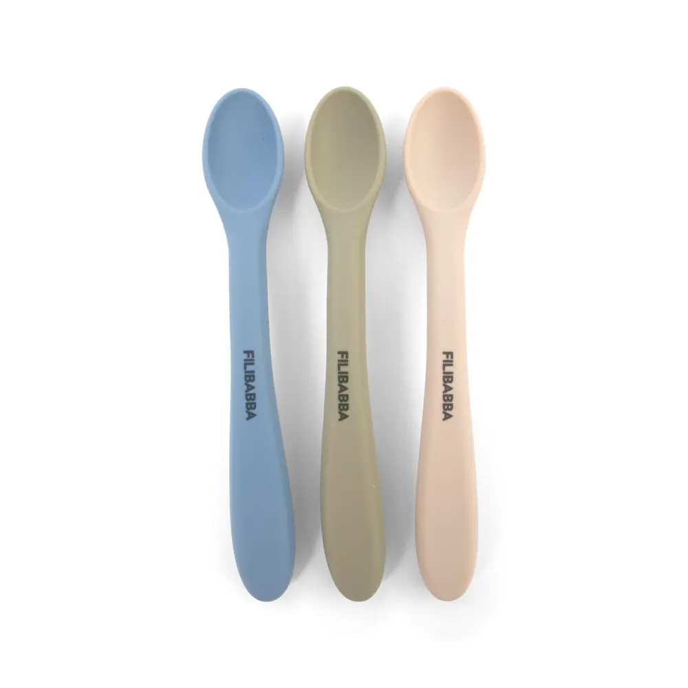 Filibabba - Silicone feeding spoons 3-pack - Ocean Mix (FI-03801)