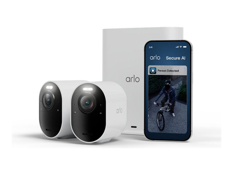 Arlo Ultra 3 4K säkerhetskamera (2-pack, vit)