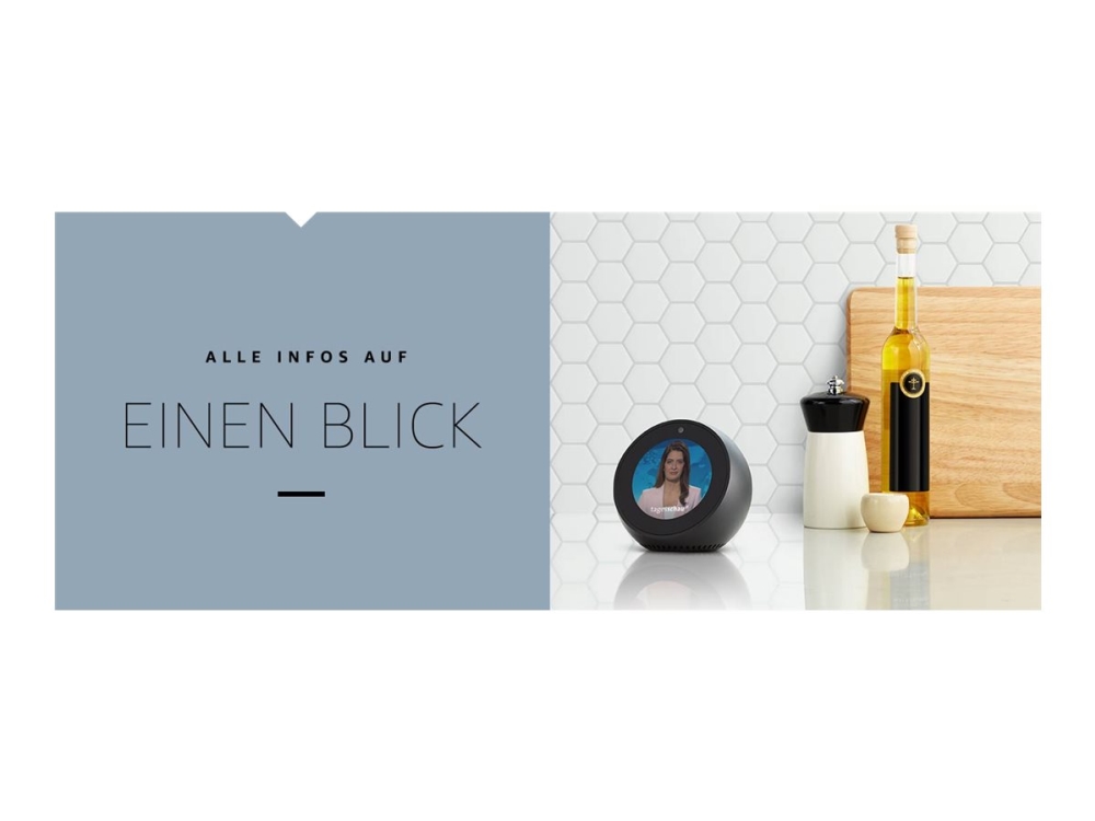 Amazon Echo Spot (2024) smart högtalare 2,83 skärm Wi-Fi Bluetooth, svart