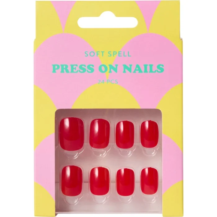 Soft Spell Press On Cherry Red 24pcs