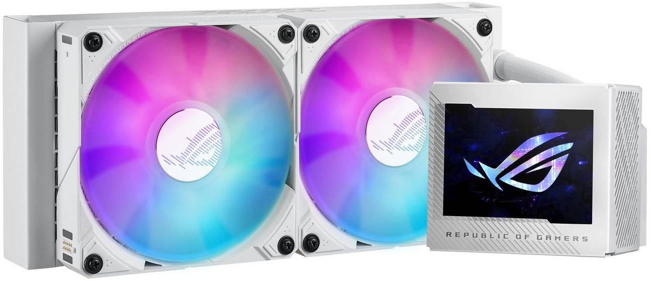 Asus ROG RYUJIN III 240 ARGB AiO White Edition, 240mm med 3.5" LCD, 2xNoctua iPPC 2000 PWM 120mm fläktar - Vit, bild 3