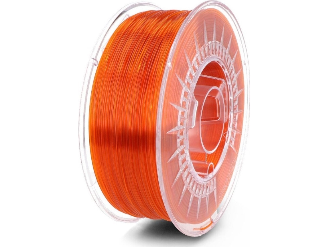 Devil Design filament PETG 1,75 mm 1 kg - Bright Orange Transparent