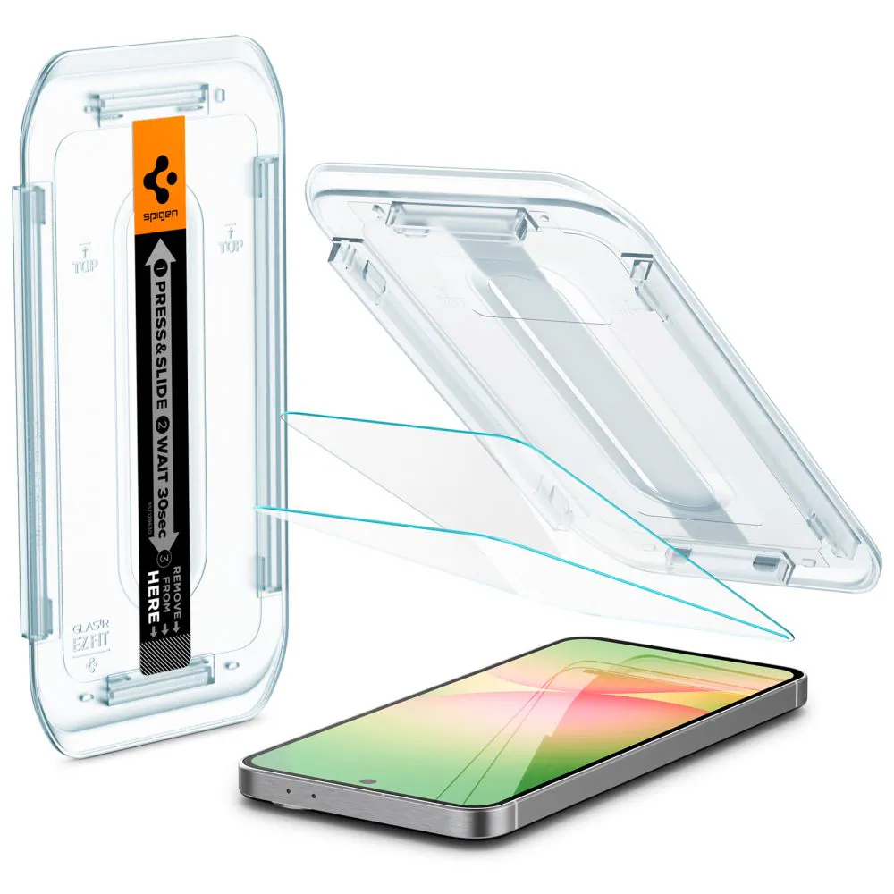 Spigen EZ Fit GLAS.tR - Skärmskydd för mobiltelefon - glas - transparent - för Samsung Galaxy S24 FE, bild 3