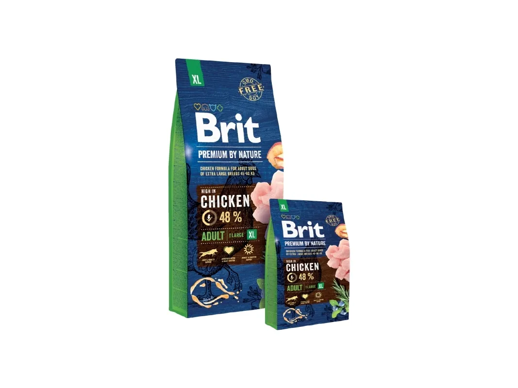 Brit Premium by Nature Adult XL torrfoder för hund kyckling 15 kg