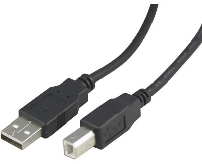 DELTACO USB 2.0 kabel A-B Svart 5m