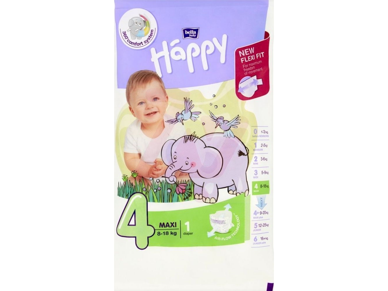 Bella blöjor Happy Maxi 4, 8-18 kg, 1 st