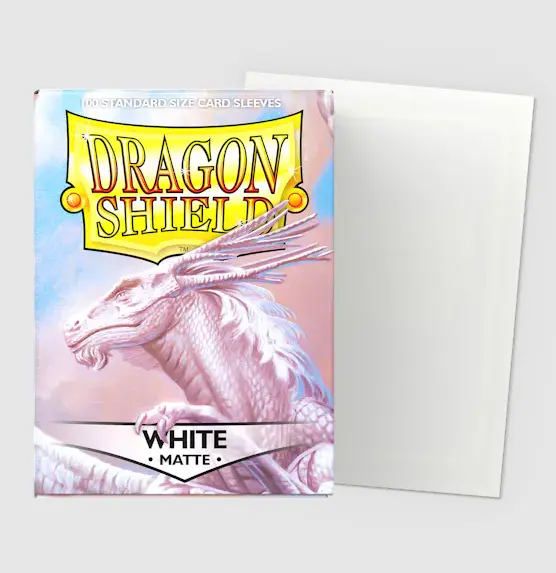 Dragon Shield Matte Sleeves White 63x88 mm (100 in box)