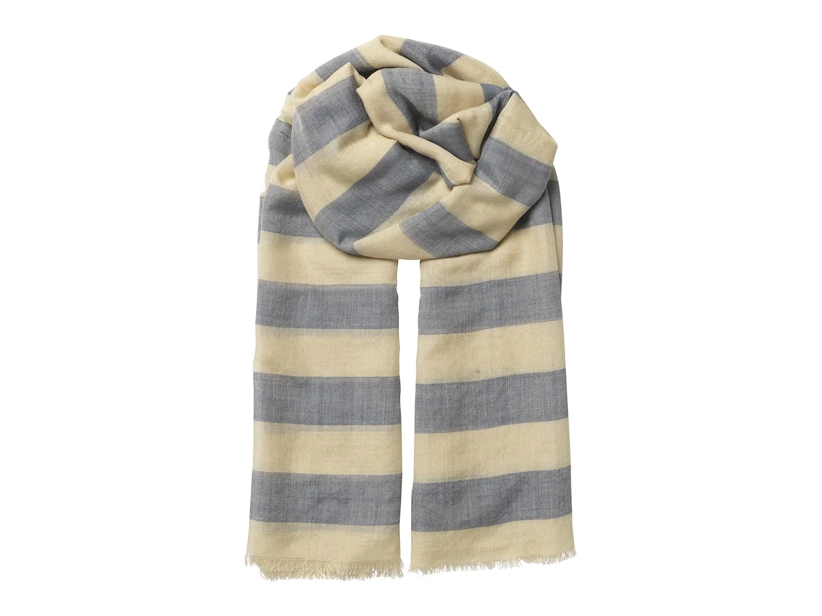 Becksöndergaard Liney Siw Scarf 100x200 cm, Blue, 50% Wool 50% Silk