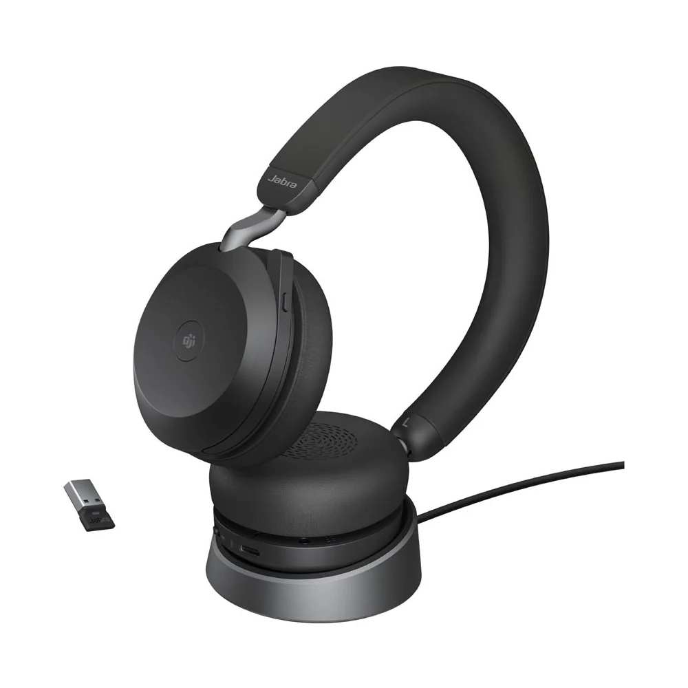 Jabra Evolve2 75 USB-A Ms Stereo headset + stativ