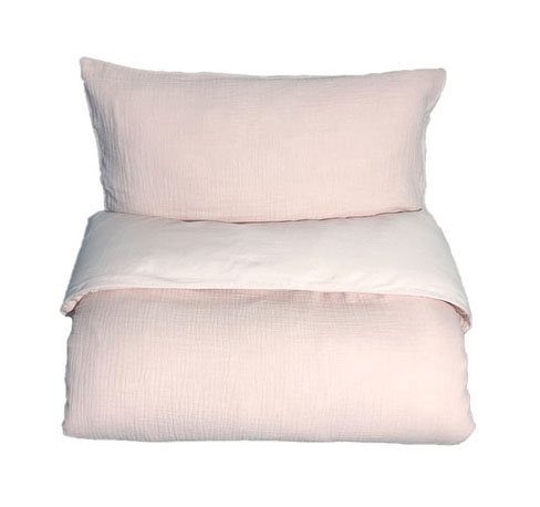 Mini Dreams påslakanset spjälsäng, little wave light pink