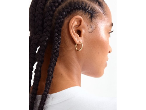 PILGRIM - ZION Organic Shaped Medium Hoops - Gold Plated - 20 mm, bild 2