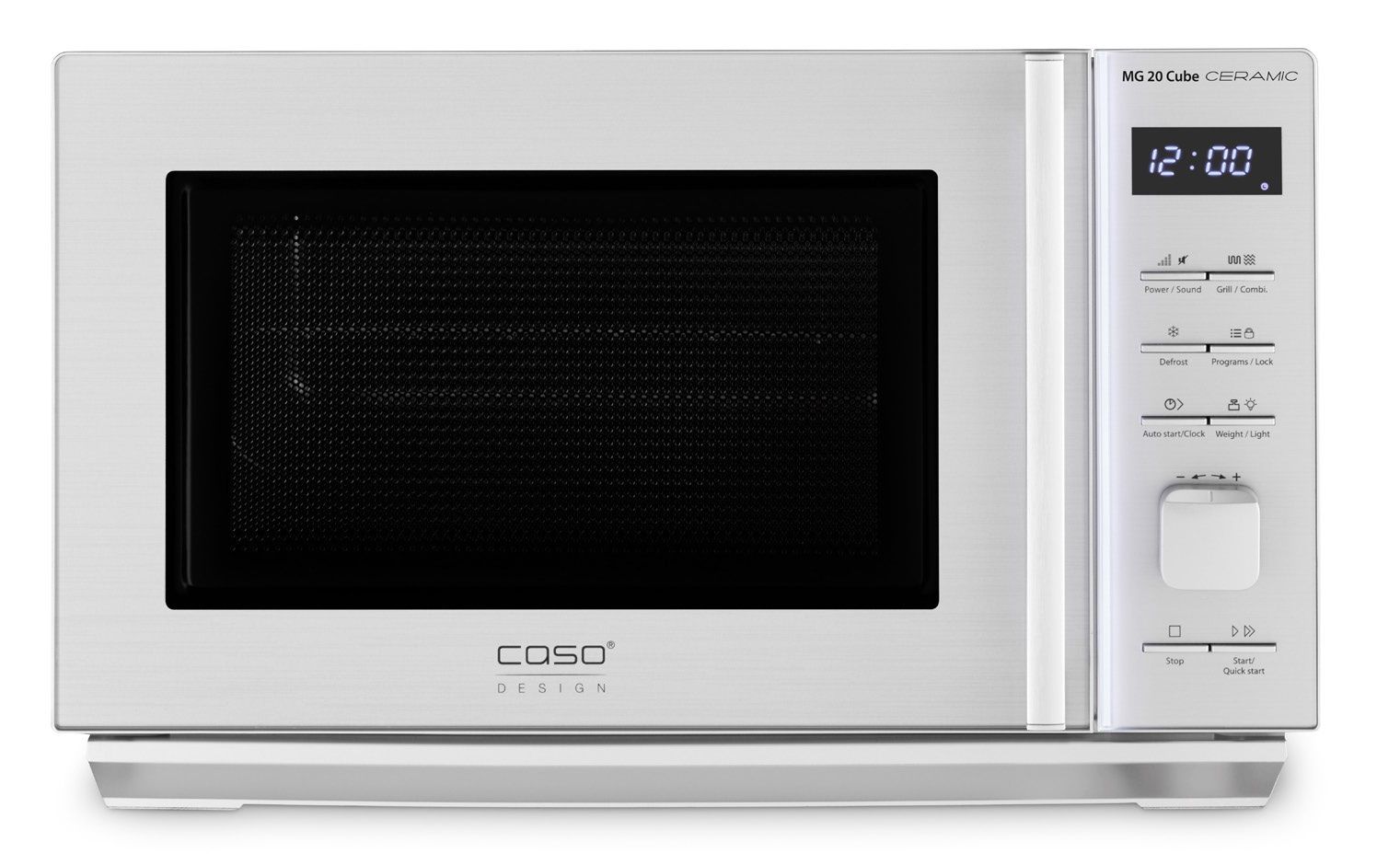 Caso MG20C, Bänkdiskmaskin, 20 l, 800 W, Knappar, Rotations-, Svart, Rostfritt stål, 1000 W