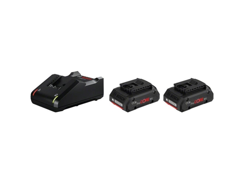 Bosch ProCORE18V 1600A01BA3 batteri- och laddarset 2x 4,0 Ah GAL 18V-40
