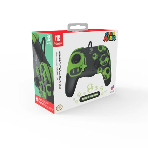 PDP REMATCH Glow 1Up Wired Controller