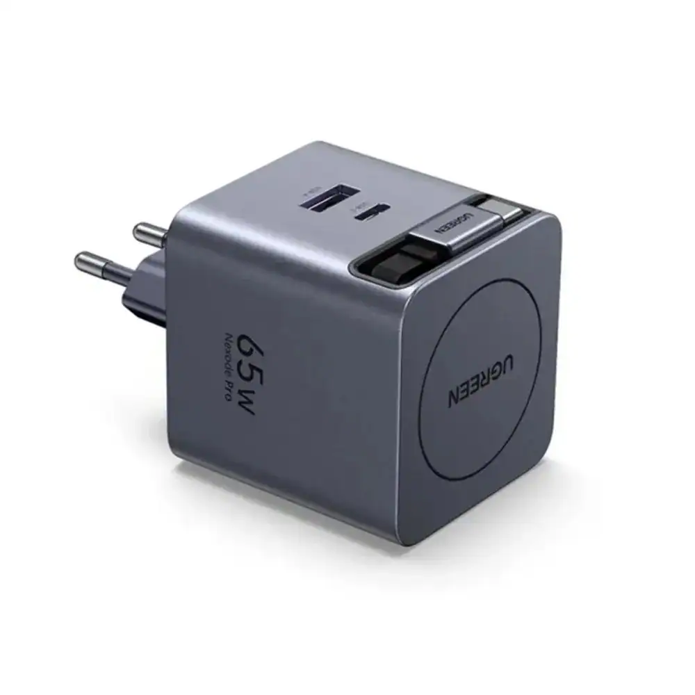 Ugreen Nexode 65 W GaN-snabbladdare med utdragbar USB-C-kabel, bild 2