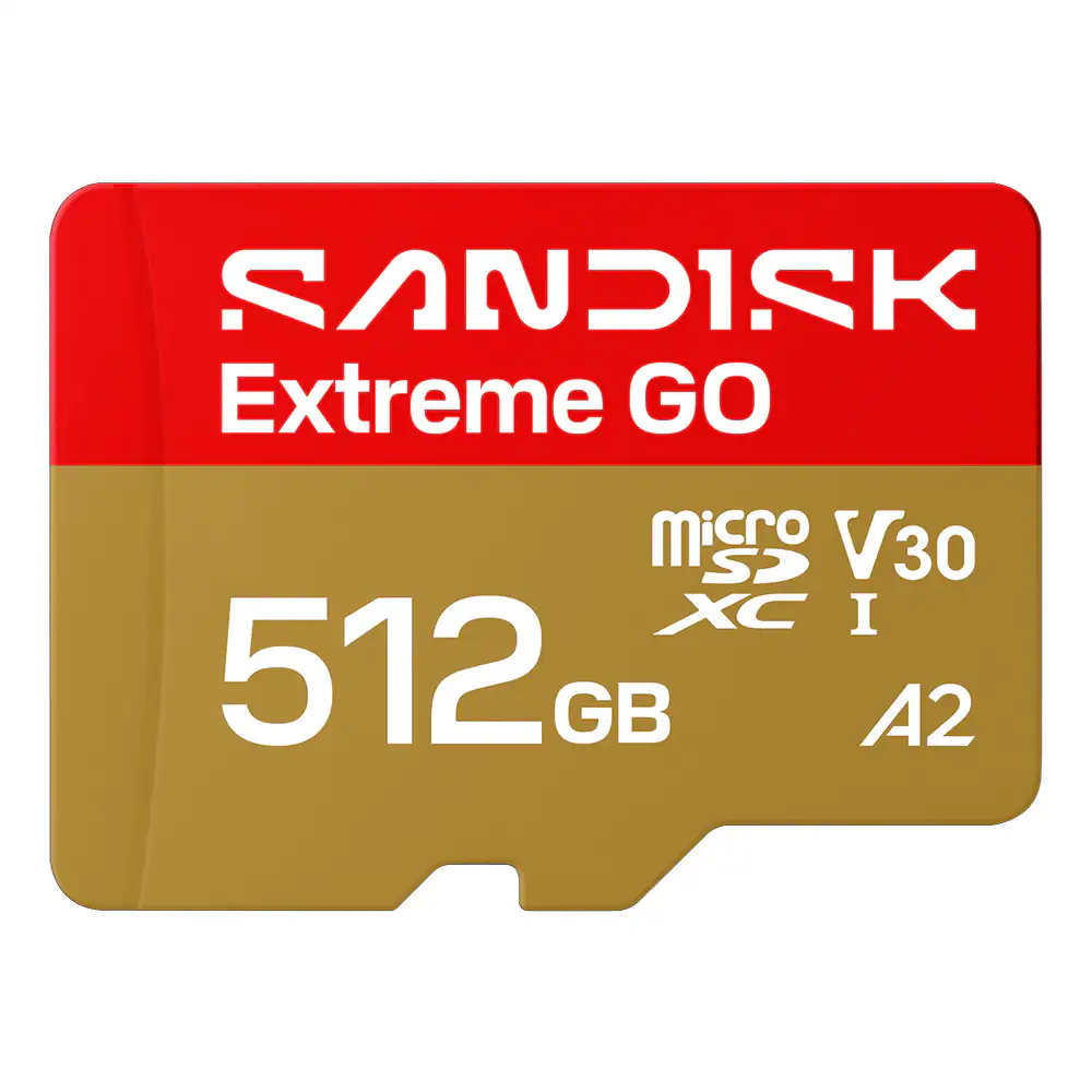 SanDisk Extreme Go - Flash-minneskort - 512 GB - A1 / Video Class V30 / UHS-I U3 - mikroSDXC UHS-I