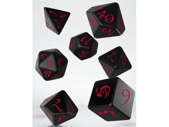 Q Workshop - Classic RPG Black & red Dice Set - Tärningar
