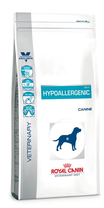 Royal Canin Hypoallergenic torrfoder för hund Veterinary Diet DR21 14 kg