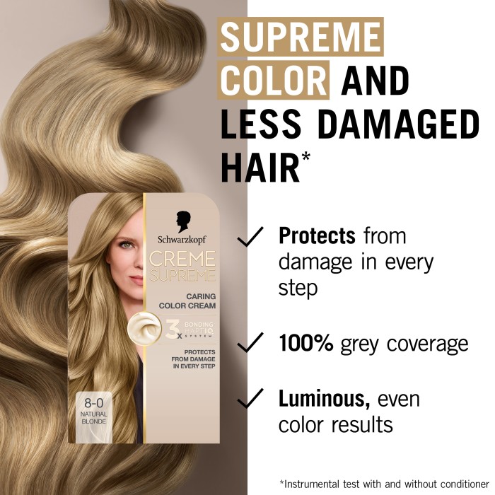 Schwarzkopf Creme Supreme 8-0 Natural Blonde 1 pcs, bild 2