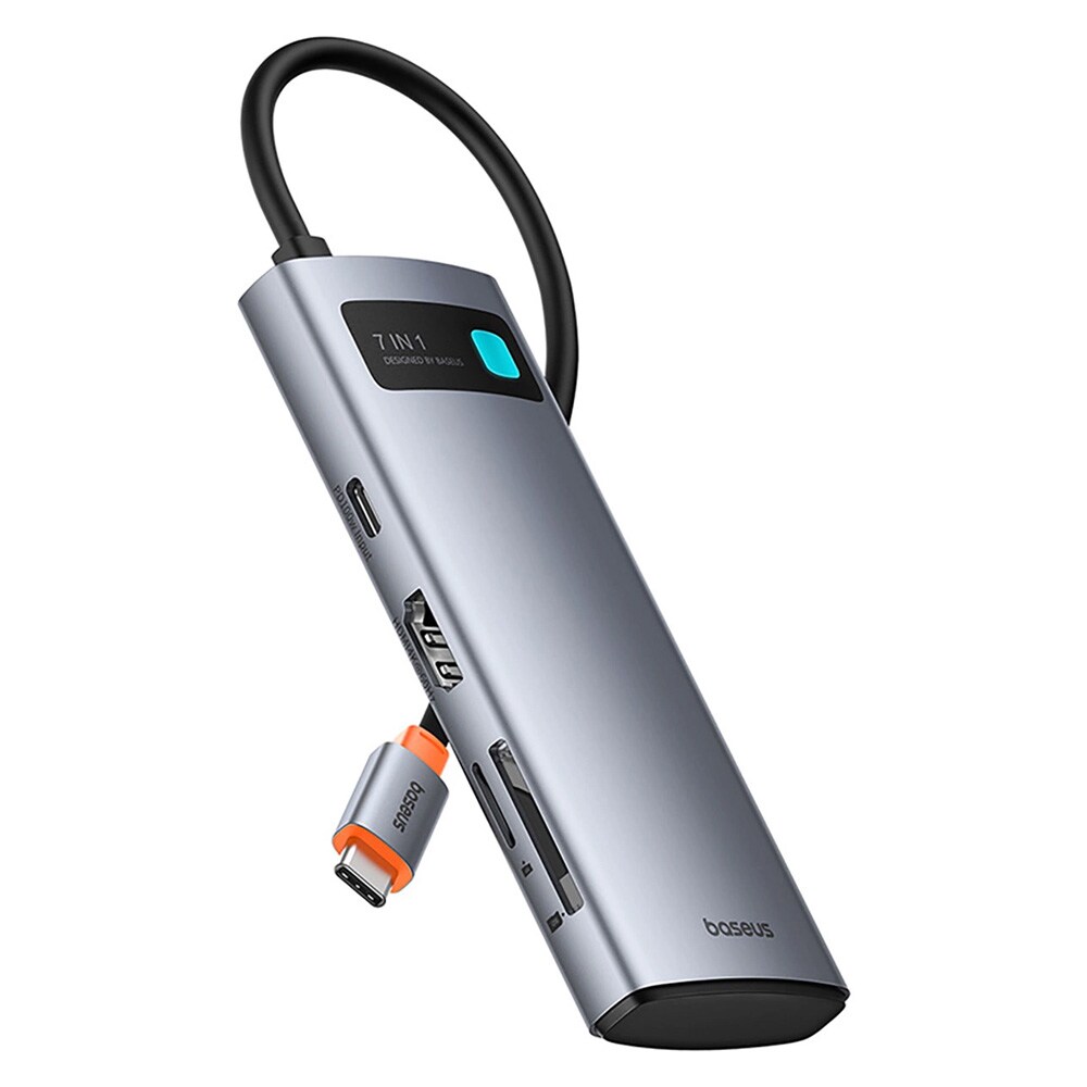 Baseus 7i1 USB-C Hubb med HDMI / 3x USB 3,0 / USB-C PD / SD / microSD, bild 3