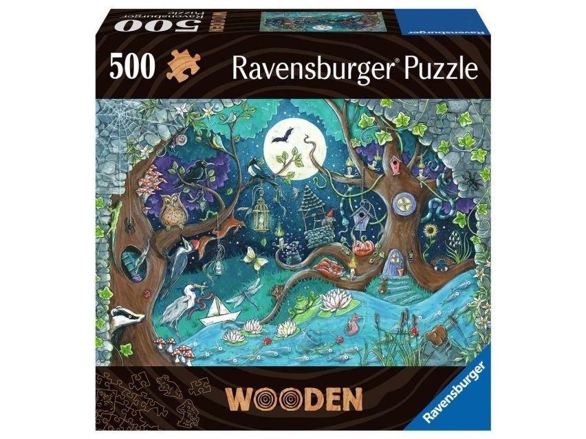 Ravensburger Pussel: Wooden Fantasy Forest 500 Bitar