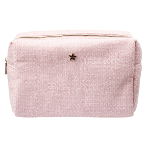 DARK Tweed Make-Up Pouch Large Cotton Candy