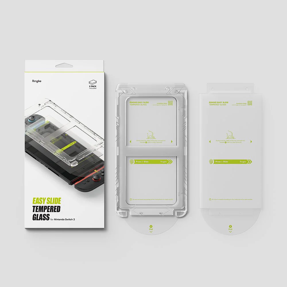 Ringke härdat glas Easy Slide till Nintendo Switch 2 Clear [2-PACK], bild 5