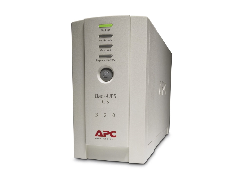 APC Back-UPS CS 350EI, 350VA/210W, USB, teleskydd