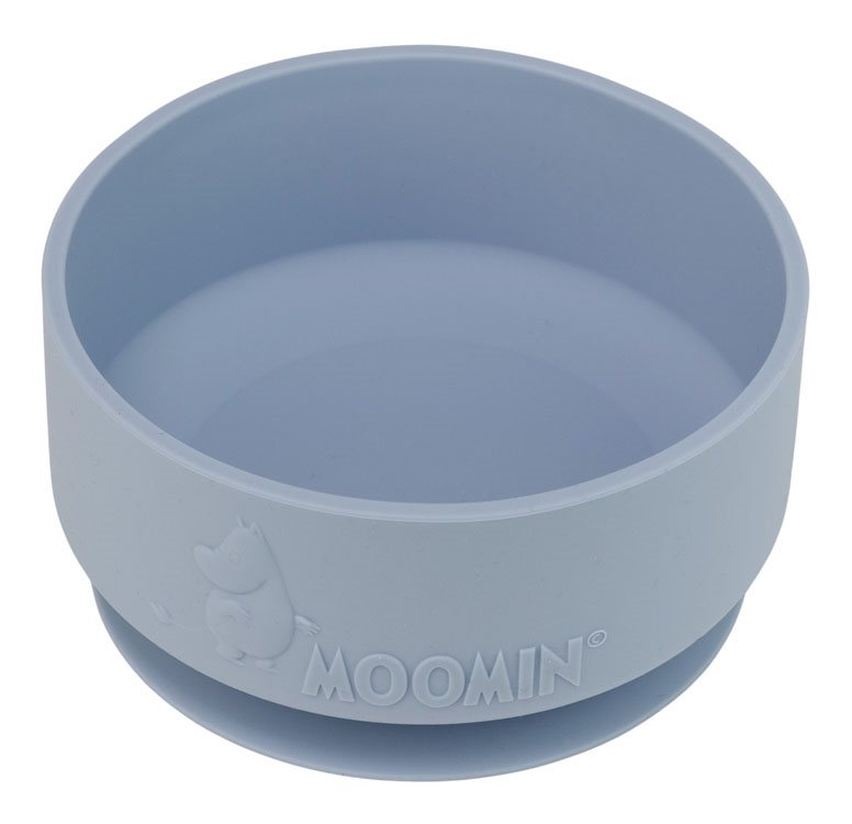 Rätt Start skål i silikon med sugkopp, Mumin sky blue