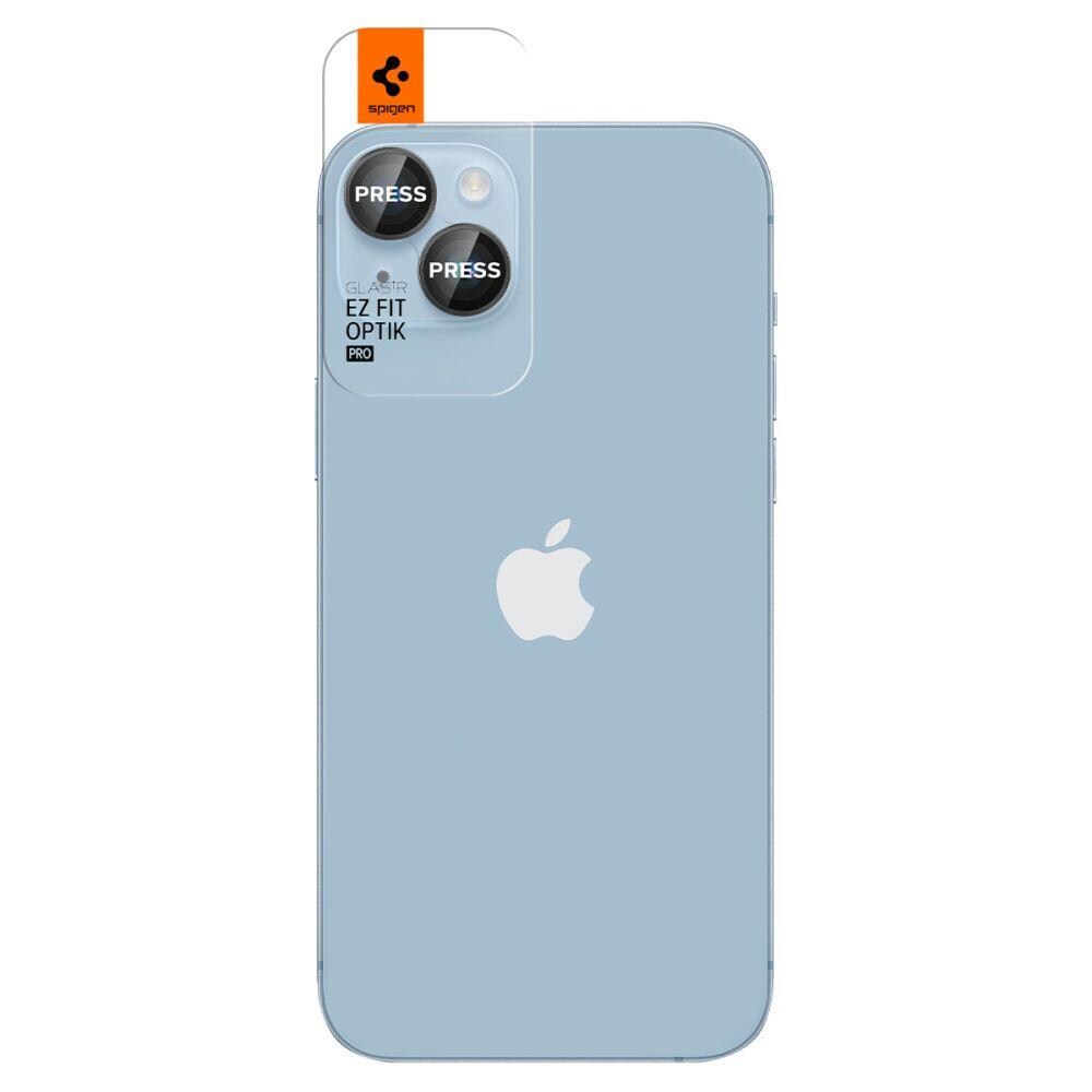 Spigen Glas.tR EZ Fit Optik Kameraskydd för iPhone 14 / Plus / 15 / Plus - Svart 2 st., bild 2