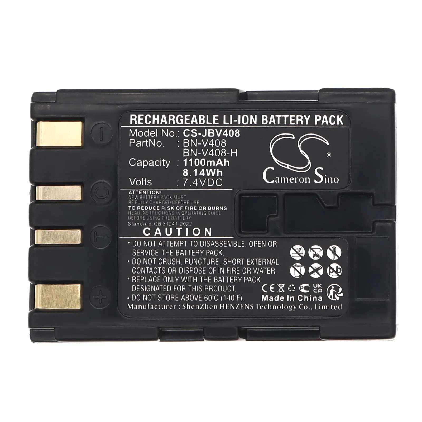 Batteri till Kamera för JVC GR-DV5000, GR-D200U, GR-D91US m.fl., bild 3