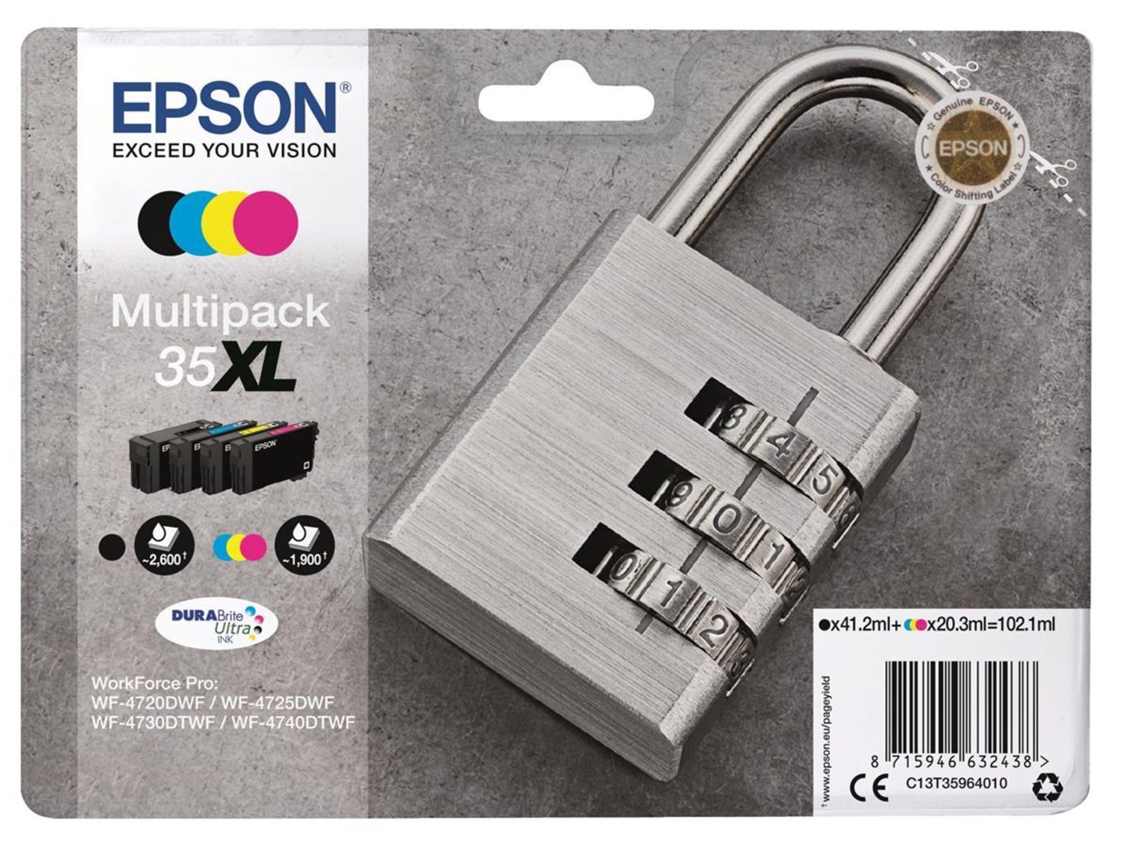 Bläckpatron Epson 35XL Multipack, bild 3