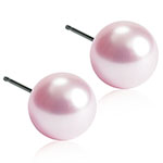 Blomdahl Natural Titanium Light Rose Pearl 6 mm