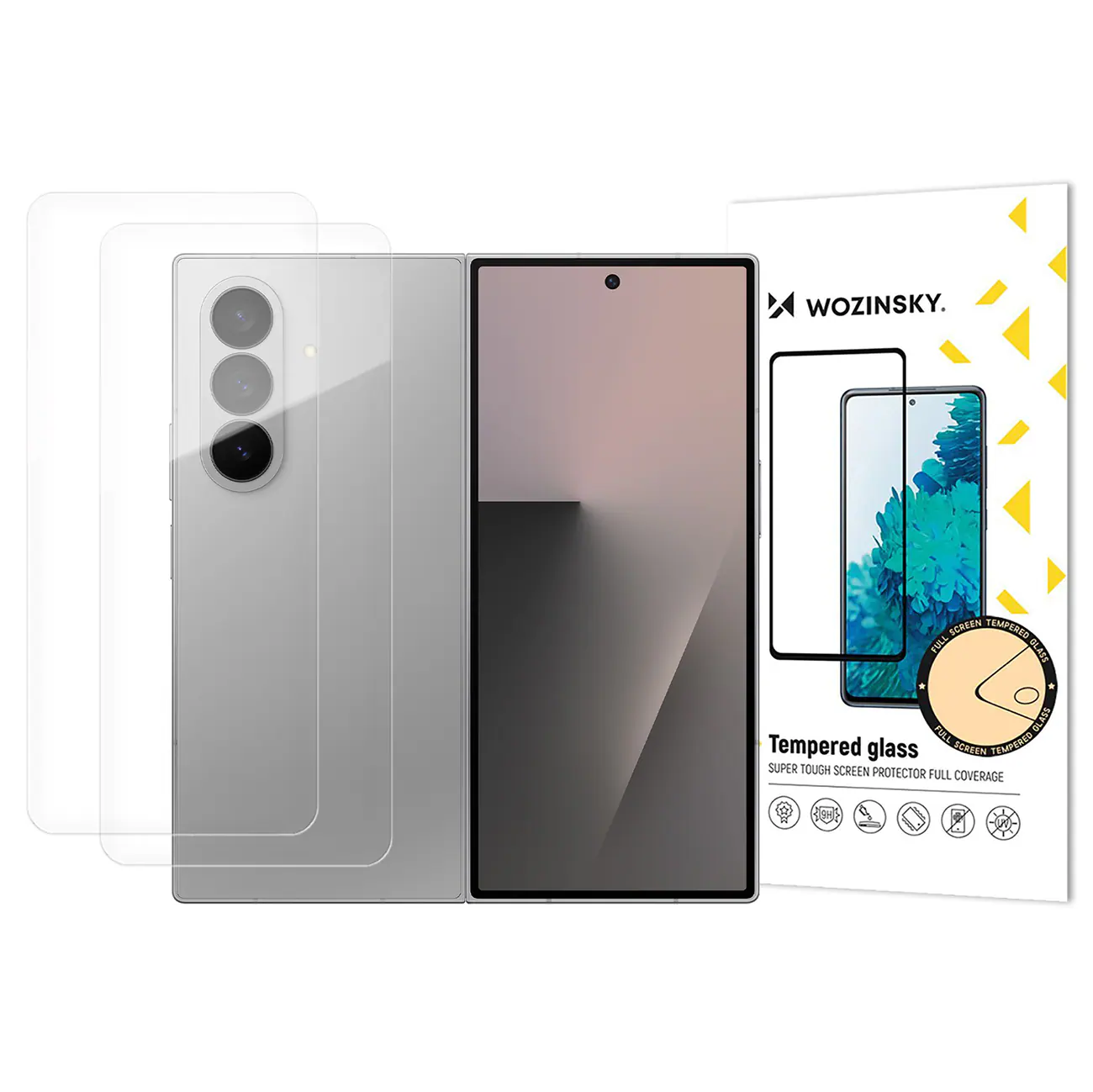 Wozinsky TPU-skärmskydd för hela kroppen för Samsung Galaxy Z Fold 7, uppsättning av 2