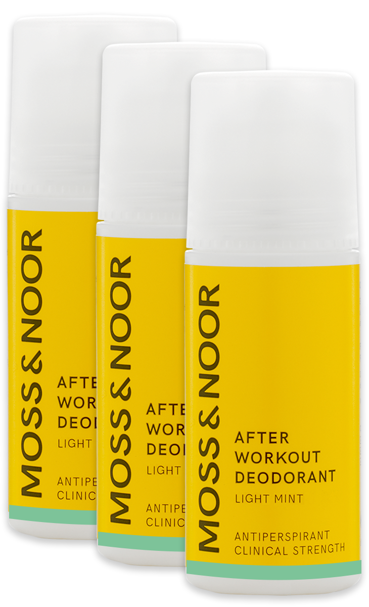 Moss & Noor After Workout Deodorant Light Mint 3 pack 180 ml