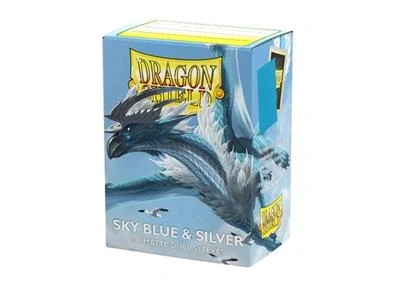Sleeves Dragon Shield Matte Dual - 63 x 88 mm Blue & Silver, bild 2