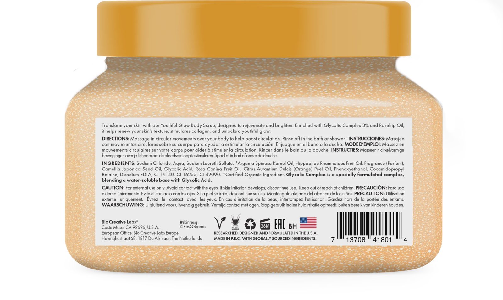 Petal Fresh Skin ResQ Youthful Glow Body Scrub 473 ml, bild 2