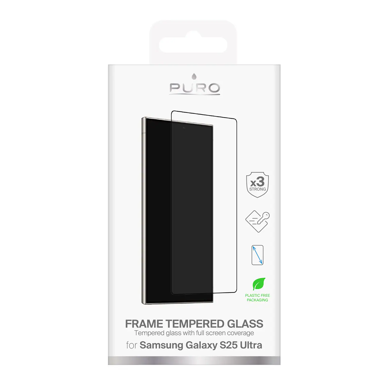 PURO PUSDGFRS25USGBLK, Samsung, Galaxy S25 Ultra, Stötskyddad, Reptålig, Svart, Transparent, 1 del, bild 2